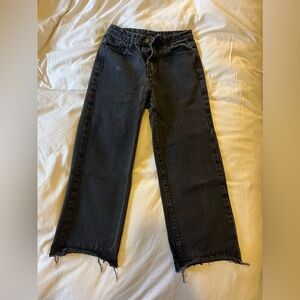 Princess Polly Faded Wash Black Jeans
